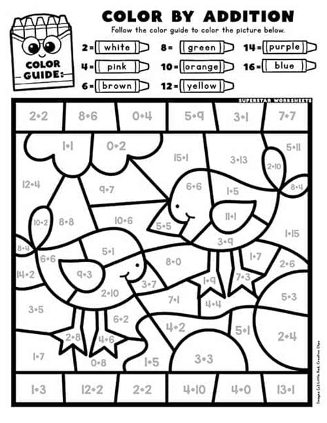 Math Coloring Sheets 1st Grade