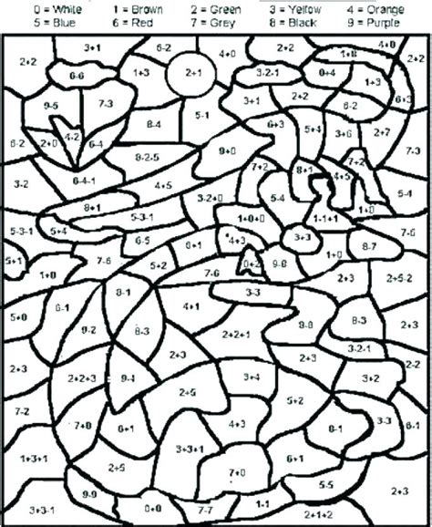Math Coloring Sheets 2nd Grade