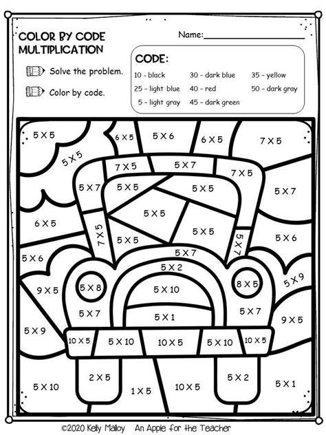 Math Coloring Worksheets 3rd Grade Pdf Color by Number Printable
