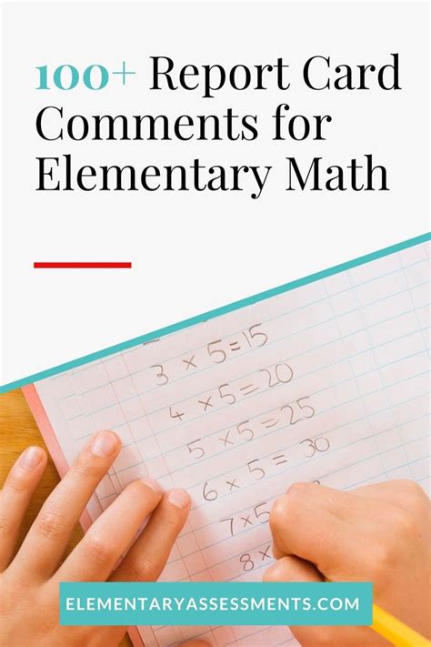 Math Comments For Report Cards