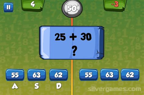 Math Duel 2 Player - Play Online on SilverGames