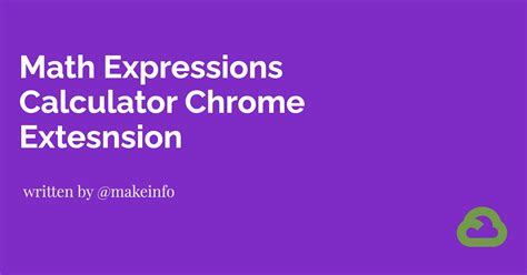 Math Expression Calculator Chrome Extension