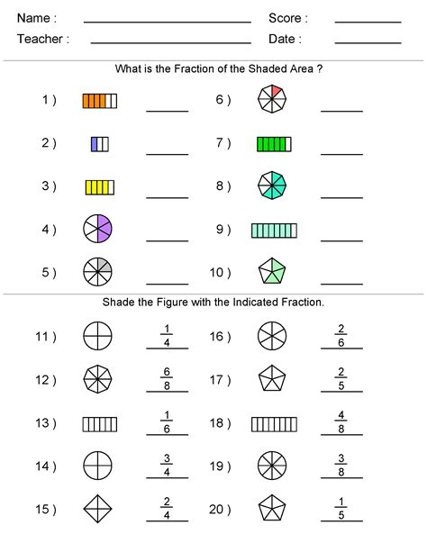 Math Fraction Worksheet3