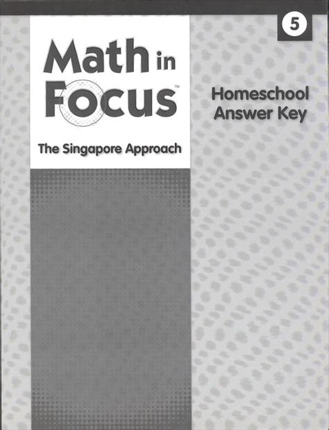 Math In Focus 5a Answer Key
