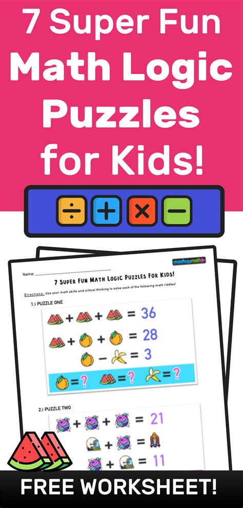 Math Logic Games for Kids
