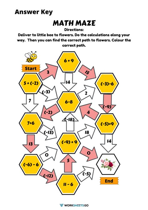 Math Maze With Answer