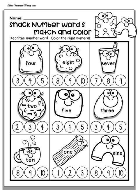 Math Numbers Worksheet