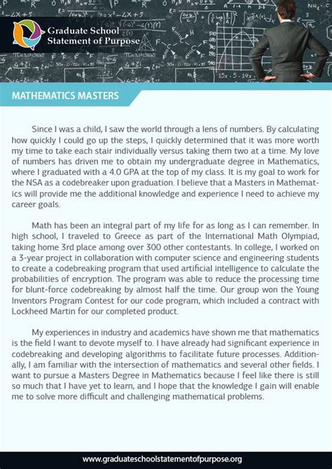 Math Phd Statement Of Purpose