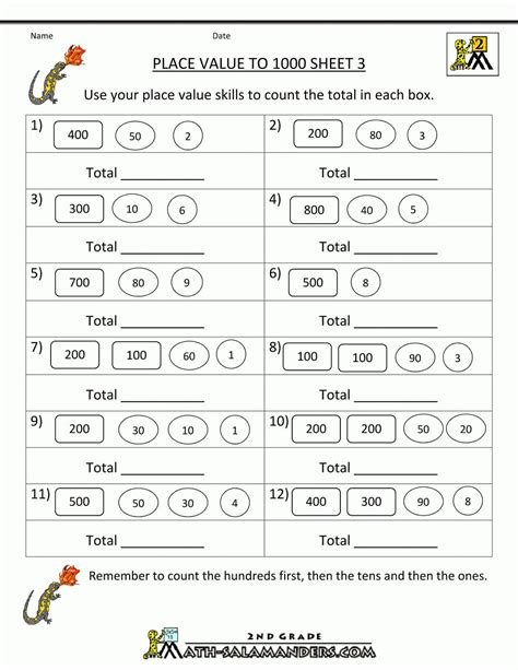 Math Place Value Worksheets
