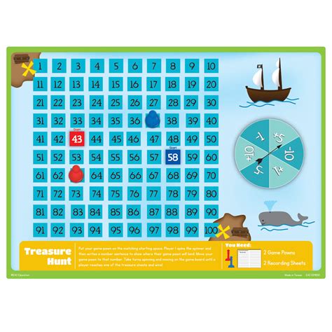 Math Standards Game Grade K Treasure Hunt Counting More or Less