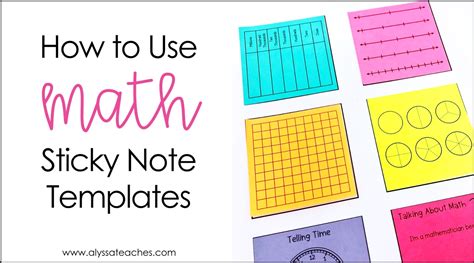 Math Sticky Note Templates Notes template, Sticky notes, Math