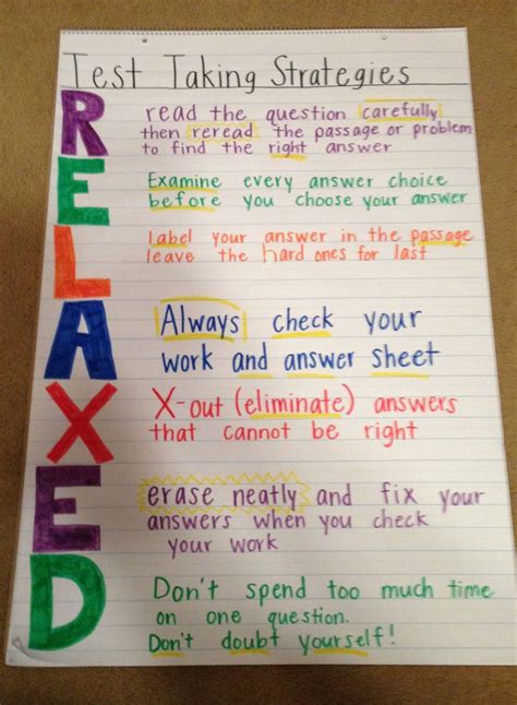 Math Test Taking Strategies For Third Grade