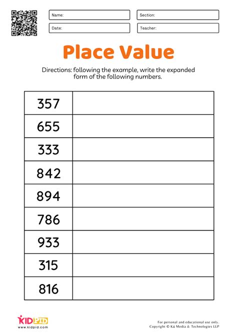 Math Worksheets For Grade 2 Expanded Form