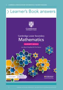 Math book grade 8 cambridge.  The Study & Master Mathematics Grade 8 Study Guide is an invaluabl...