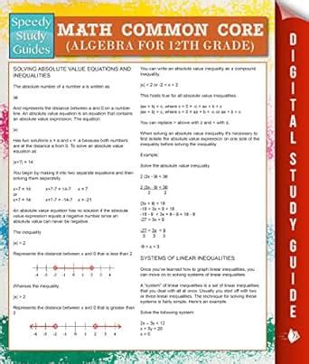 Math common core algebra for 12th grade speedy study guides by speedy publishing. - Manual de arreglos florales una guia paso.