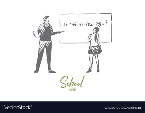 Math lesson concept Royalty Free Vector Image VectorStock