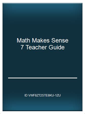 Math makes sense 7 teacher guide. - Kubota kubota model b7400 b7500 service handbuch.