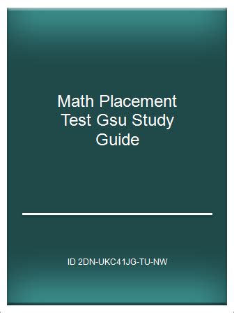 Math placement test gsu study guide. - A paddler s guide to ontario s lost canoe routes.