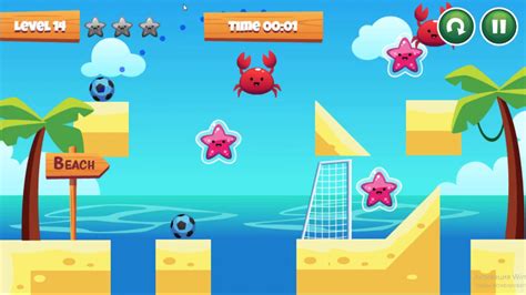 Math playground beach soccer. Such games were popular in the heyday of flash games. This is a simple physics game where you need to drive the yellow ball into the goal, collecting as many... 