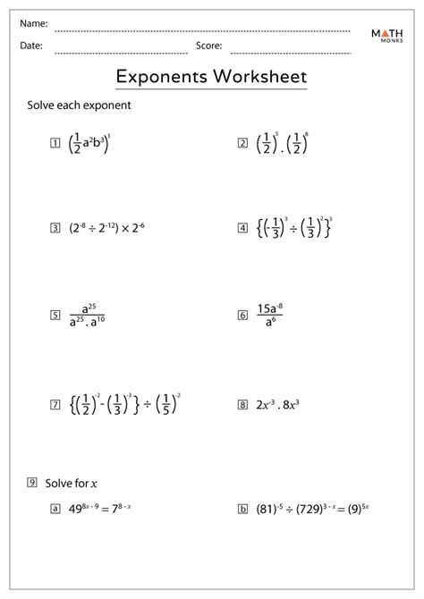 Math worksheets grade 8 pdf. .  Practice Grade 8 Exponents worksheets with dynamic an...