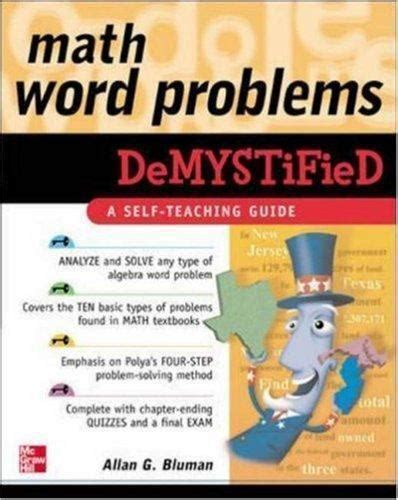 Download Math Word Problems Demystified By Allan G Bluman