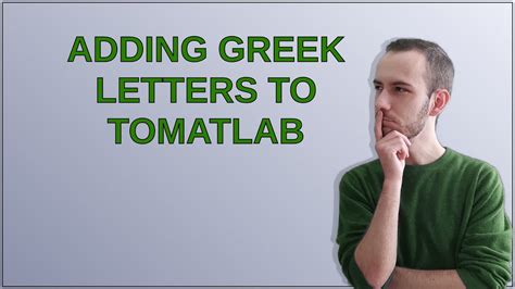 Mathematica Adding Greek letters to ToMatlab YouTube