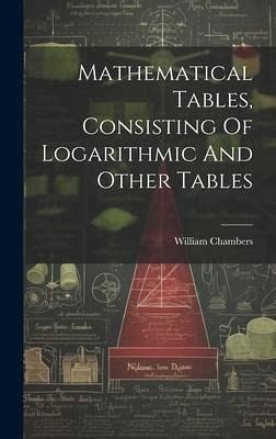 Mathematical Tables Consisting Of Logarithmic And Other Tables