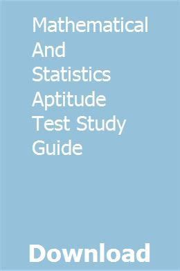 Mathematical and statistics aptitude test study guide. - Ihre tage sind nummeriert ein handbuch der numerologie für alle von florenz campbell.