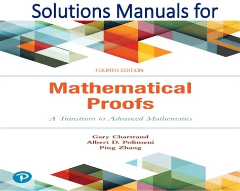 Mathematical proofs gary chartrand solutions manual. - Dfsmstvs overview and planning guide ibm redbooks.