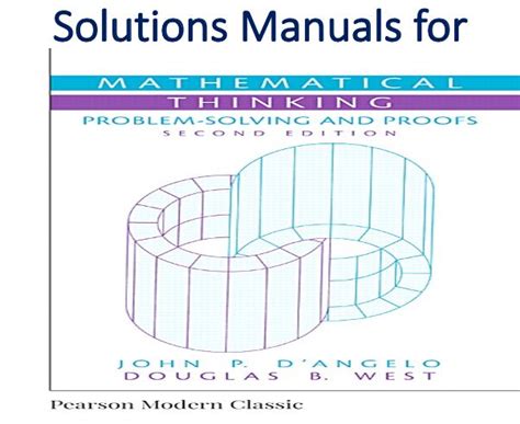 Mathematical thinking d angelo solutions manual. - Landrover freelander 1 td4 owners manual.