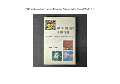 Mathematics In Nature Modeling Patterns In The Natural World