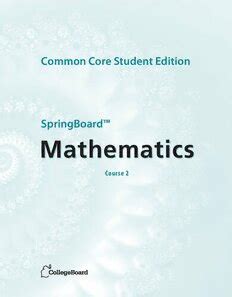 Mathematics Meaning Answer Springboard With For Key