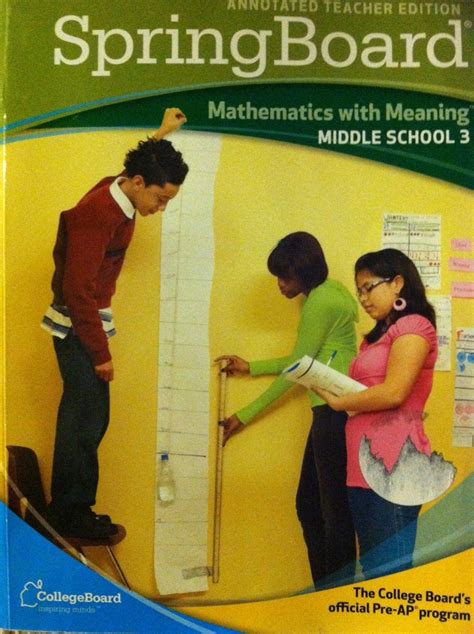 Mathematics Meaning Edition Teacher Springboard With