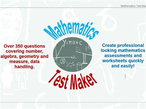 Mathematics Test Maker Teaching Resources