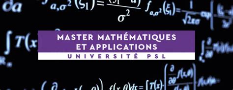 Mathematics and Applications PSL