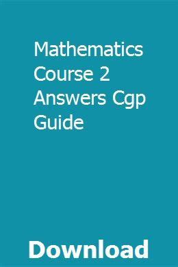 Mathematics course 2 answers cgp guide. - John deere 332 skid steer manual.