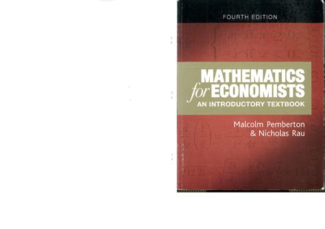 Mathematics for economists an introductory textbook second edition. - Haut den lukács, realismus und subjektivismus.