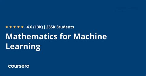 Mathematics for machine learning coursera.  Mathematics for Machine Learning an...