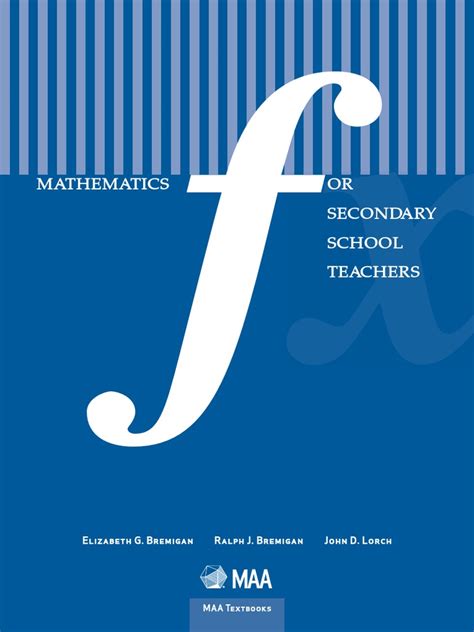 Mathematics for secondary school teachers maa textbooks. - Il mio nome è giuseppe meazza.