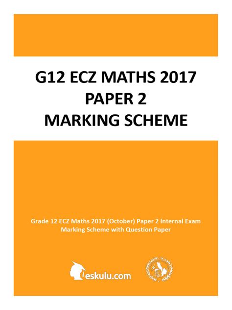 Mathematics g12 2020 specimen.  This document provides the marking scheme and answe...