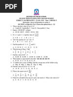 Mathematics jss3 second term examination.  A.  If x = 7, evaluate 6 + x...