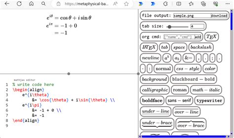 Mathjax editor.  The Editor API allows seamless integration and customisat...