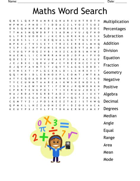Maths Word Search WordMint
