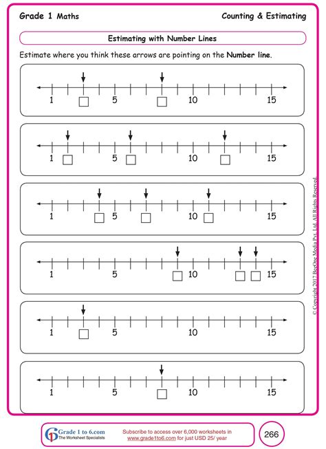 Maths Worksheet Site First Grade Math Using A Number Line Pr
