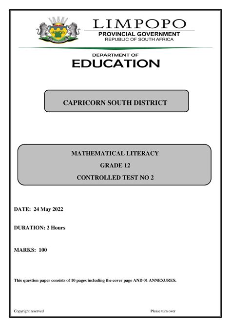Maths literacy guideline grade 12 term 2. - Leyendas, azoros y relatos de mi pueblo.