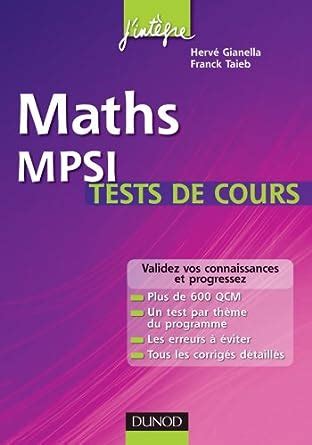 Maths mpsi tests de cours validez vos connaissance. - 2005 honda accord v6 service manual.