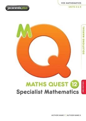 Maths quest 12 specialist mathematics solutions manual. - Study guide for fahrenheit 451 the sieve and sand.