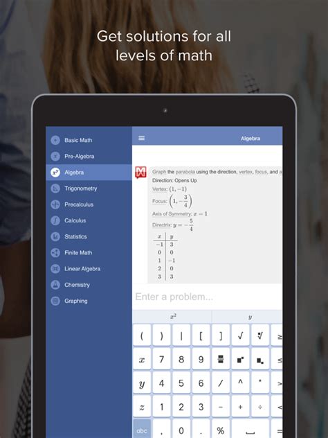 Free math problem solver answers your algebra, geometry, trigonometry, calculus, and statistics homework questions with step-by-step explanations, just like a math tutor. Mathway. Visit Mathway on the web. Start 7-day free trial on the app. Start 7-day free trial on the app. Download free on Amazon. Download free in Windows Store. get Go.. 