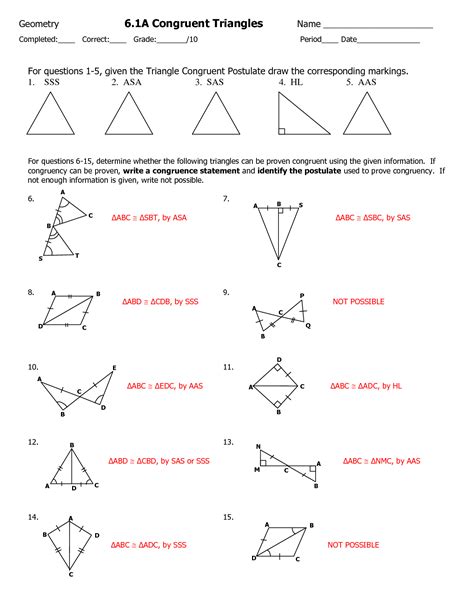 Mathwords: Congruence Tests for Triangles