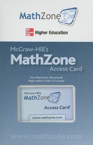 Mathzone For Developmental Mathematics Access Card